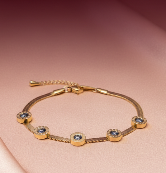 18K DIAMOND ROMAN BRACELET