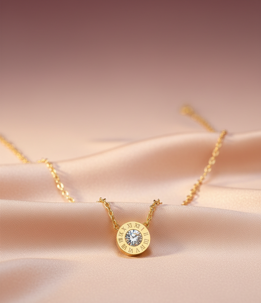 18K DIAMOND ROMAN MOMENT PENDANT