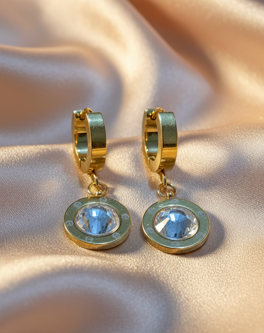 18K DIAMOND ROMAN MOMENT EARRINGS