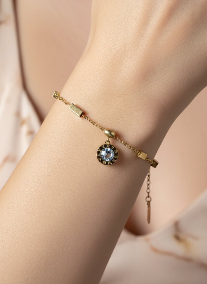 18K DIAMOND ROMAN MOMENT BRACELET GOLD