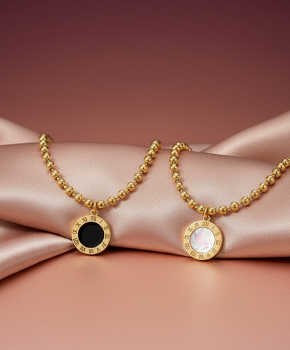 ROMAN MOMENT BRACELET DUAL SIDED (BLACK & WHITE)