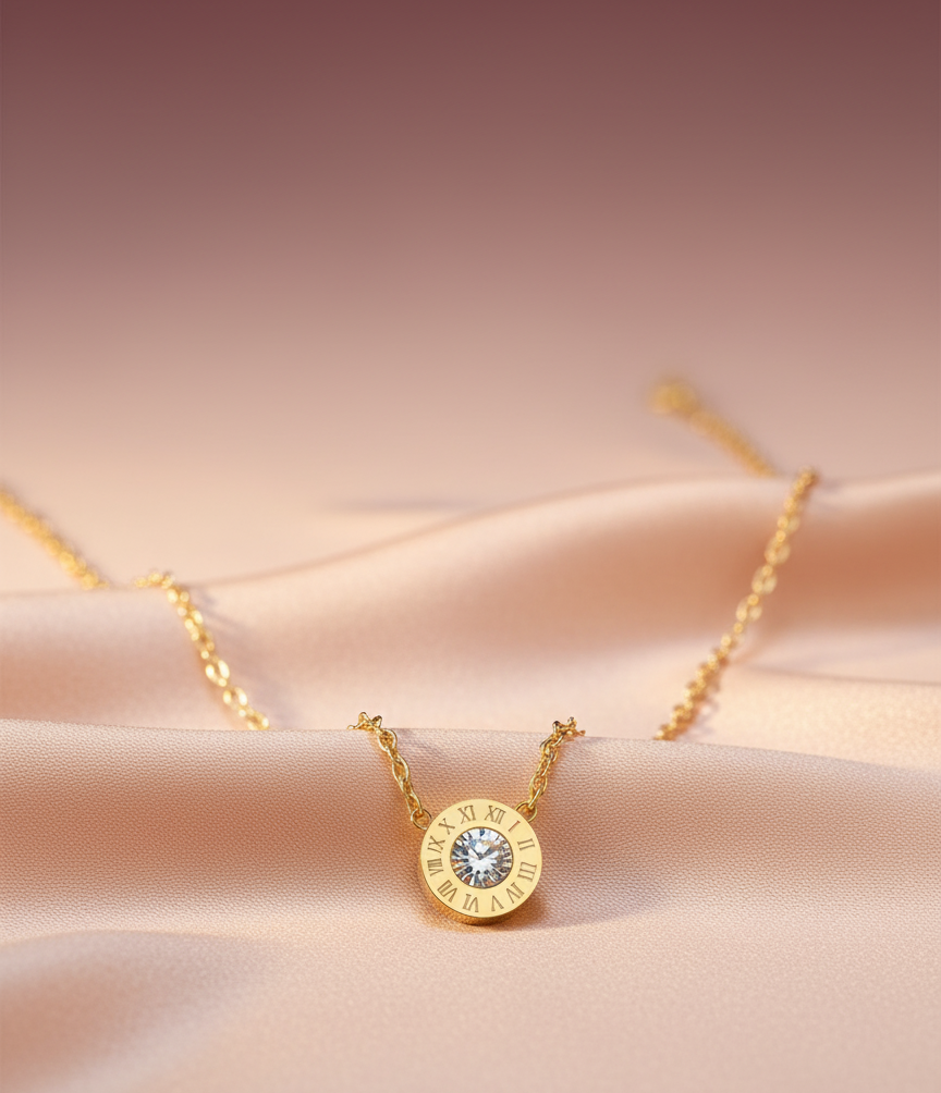 18K DIAMOND ROMAN MOMENT PENDANT