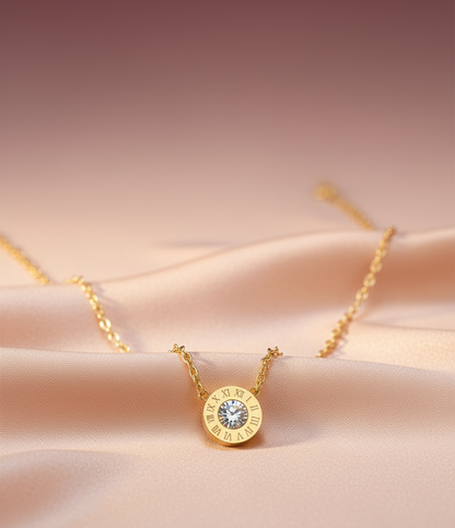 18K DIAMOND ROMAN MOMENT PENDANT