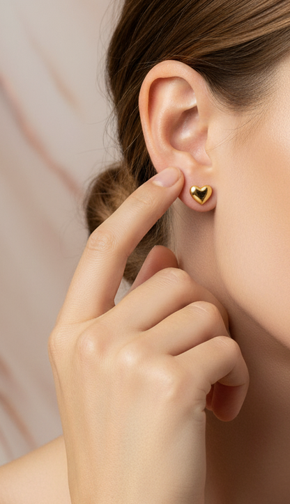 GOLDEN LOVE STUDS
