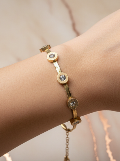 18K DIAMOND ROMAN BRACELET