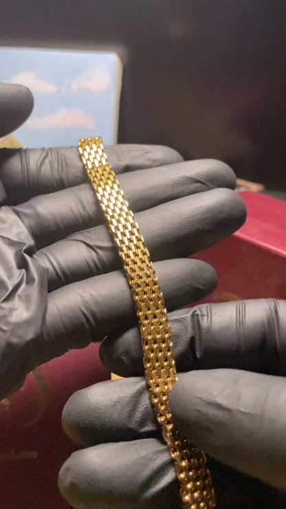 24K GOLD MESH CHAIN BRACELET