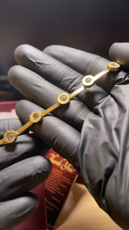 18K DIAMOND ROMAN BRACELET