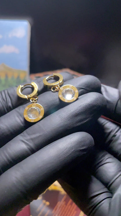 18K DIAMOND ROMAN MOMENT EARRINGS